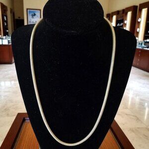 QVC Italian .925 Sterling Silver Snake Chain Necklace 20" Lobster Claw Clasp